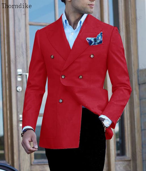 

thorndike ( jackets + pants ) double breasted suit groom wedding suits men dress suit dinner party prom formal business, White;black