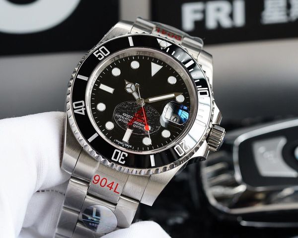 

super 125 montre de luxe 904l designer watches with 41mm*13mm ceramic ring mouth automatic 8215 movement blue luminous function, Slivery;brown