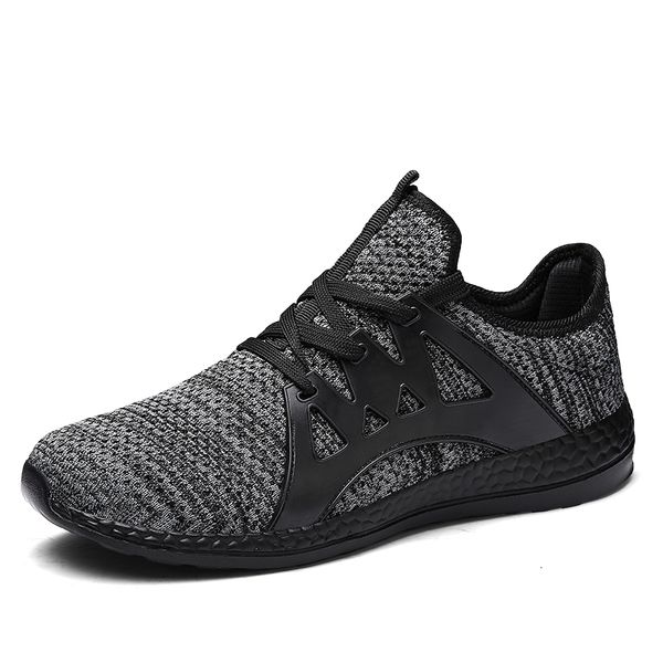 

spring sneakers men breathable casual walking shoes woman weight light support damping trainers dropshipping big size 47, Black