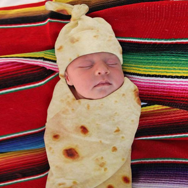 

for burrito blanket hat set baby flour tortilla swaddle blanket sleeping swaddle wrap hat pi669