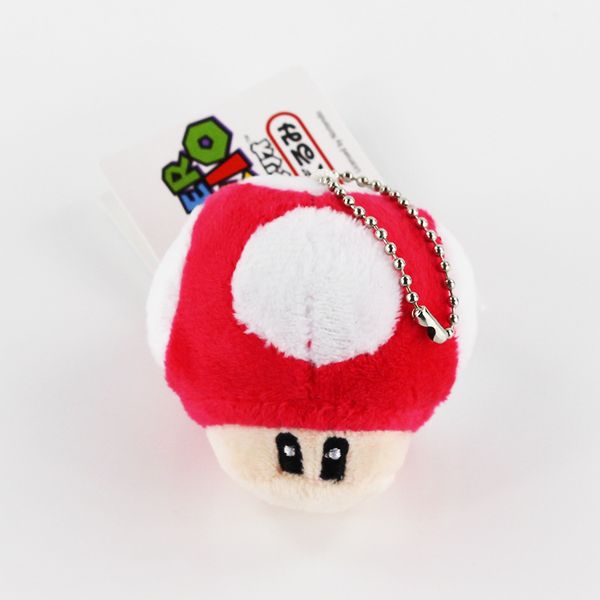 

10colors 7cm super mario bros toad mushroom plush keychain soft stuffed pendant dolls