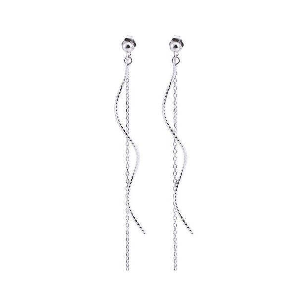 

peas personality tassel ear line creative hypoallergenic earrings jewelry birthday gift for women, Silver