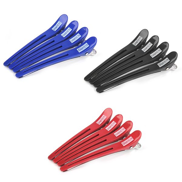 

bulk 12 duckbill sectioning clips clamps hairdressing salon hair grips mixed, Brown