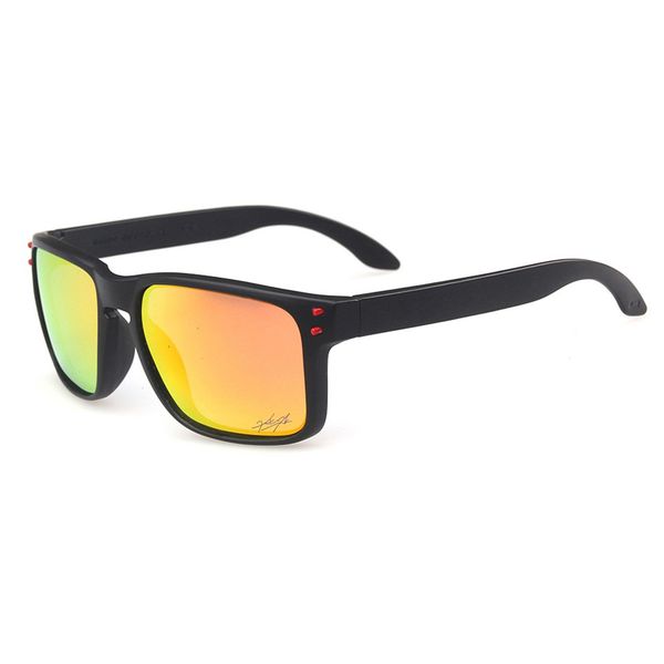 

fashion outdoor luxury sunglasses for men smoke black frame red logo polarized fire lens yo92-44 brand glasses vr46 ing, White;black