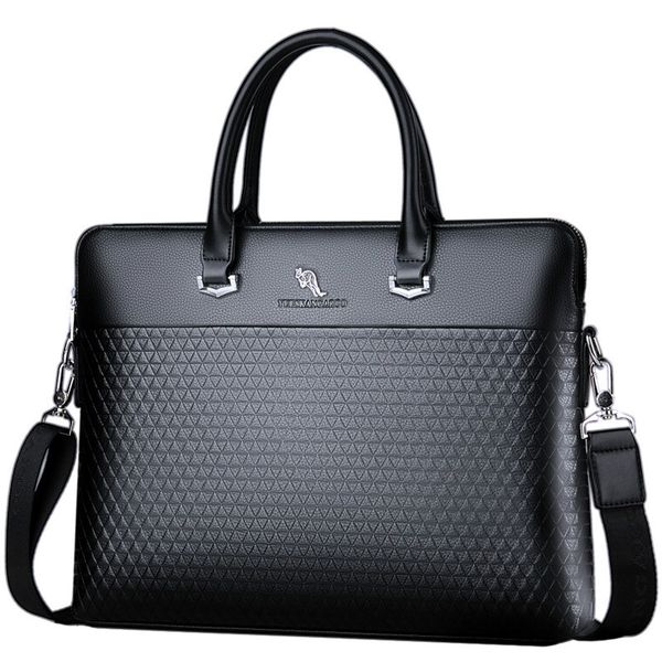 

leather men tote bags business briefcase handbag male crossbody shoulder bag office computer bag for men 2019 large laptop