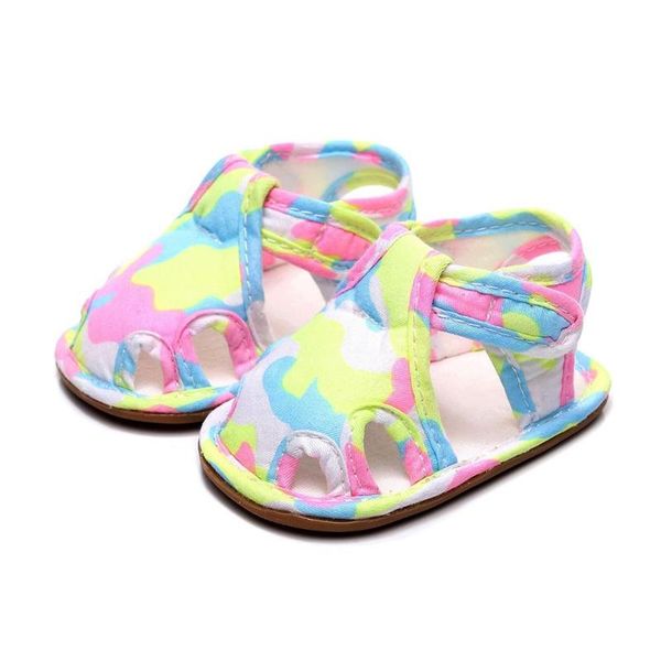 

0-24m toddler baby camouflage sandals boy girl cotton summer infant soft crib shoes children anti-slip rubber boys girls casual, Black;red