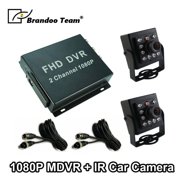 

2 channel fhd 1080p mdvr kit 2ch mobile dvr kits for vehicle with 2pcs 1080p ahd camera support ir night vision car