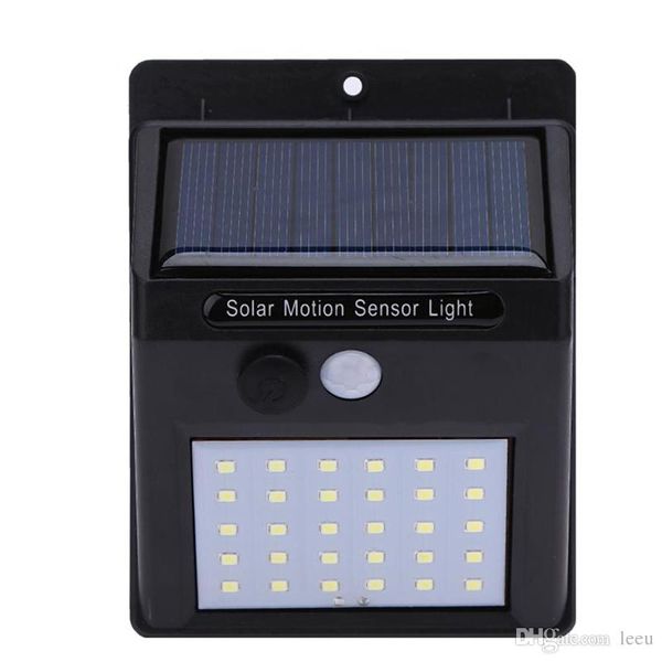 

waterproof 30 led solar light solar panel power pir motion sensor led garden light outdoor pathway sense solar lamp wall light