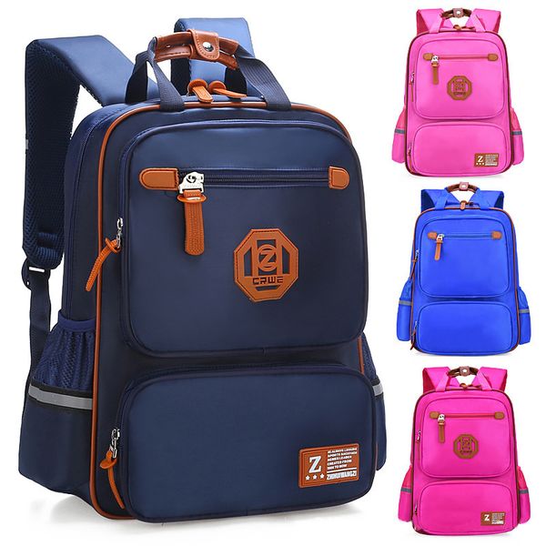 

children primary school bags for boys kids waterproof backpacks england style school backpack girls satchel orthopedic schoolbag t200114