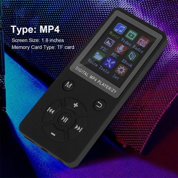 

1.8inch tft color screen mp3 player fm radio video player e-book player digital for tf card music playing with voice recorder