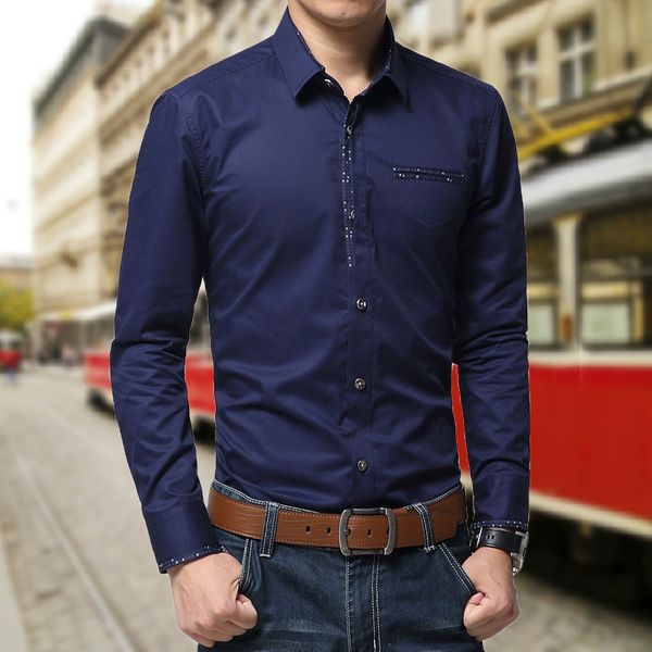 

men's casual shirts personality printed floral lapel foreign trade british fashion gentleman long sleeve shirt wild trend, White;black