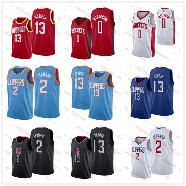 

Russell 0 Westbrook James 13 Harden jersey Kawhi 2 Leonard Paul 13 George Men Basketball Jerseys