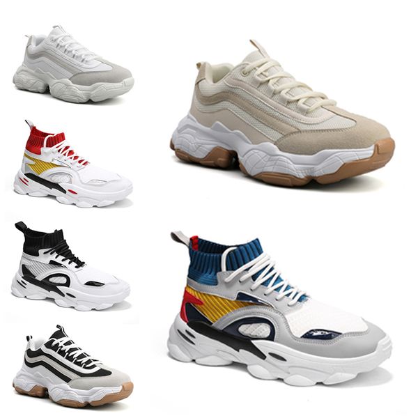 

non-brand men running shoes fashion sock shoes platform dad chaussures mens trainers walking athletic sport sneakers vintage 40-44 item 14, White;red