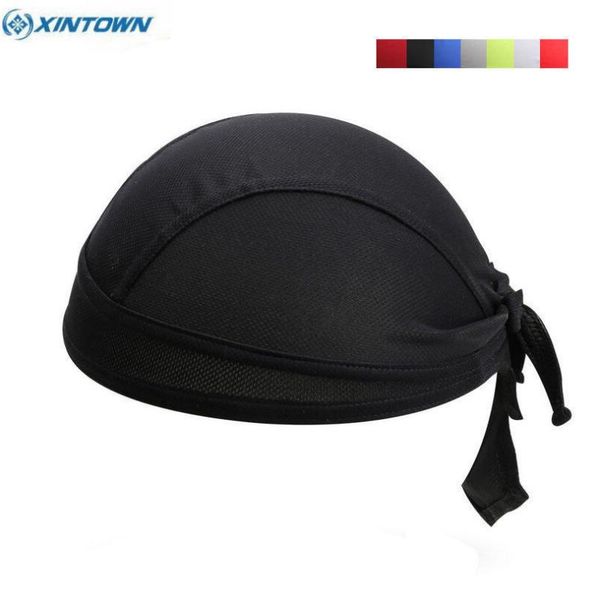 

xintown polyester team sweatproof cycling cap ciclismo headband bike riding headwear, Black