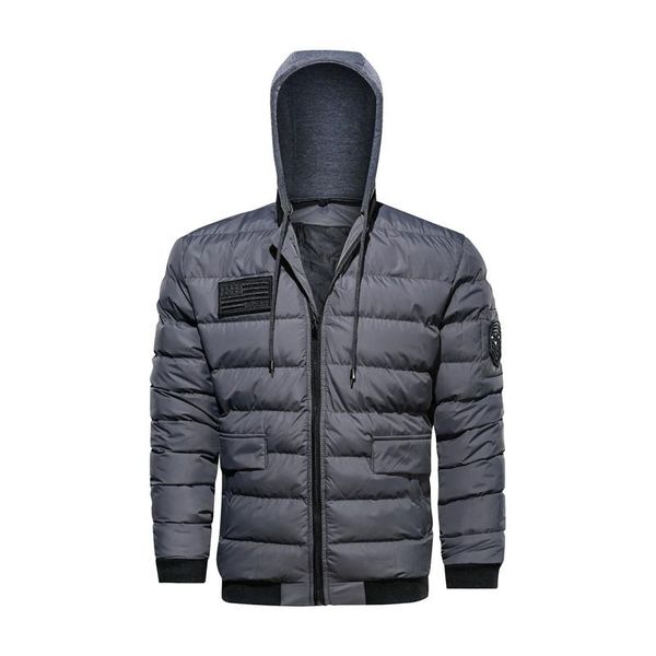 

дизайнер winter mens куртка плюс размер с длинным рукавом с капюшоном сплошного цвета хлопок мужских пальто вскользь толстые мужской fight ж, Black;brown