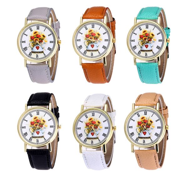 

watch candy color male and female strap wrist watch relojes para hombre female watches brand men women dress luxury, Slivery;brown