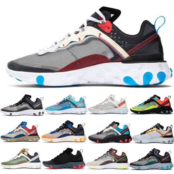 

2019 react element 87 volt 55 game royal taped seams sail light bone running shoes anthracite black designer sports sneakers size 36-45