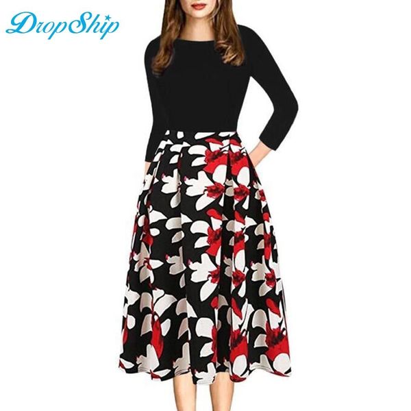 

dropship women autumn dress elegant robe femme cotton dress vestidos jurken abiti donna vestiti sukienka damska dresses vestido, Black;gray