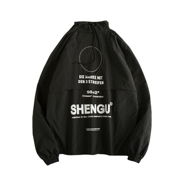 

2019 new fashion printed men streetwear jacket and coat tracksuit casual men windbreaker hip hop outwear abz569, Black;brown