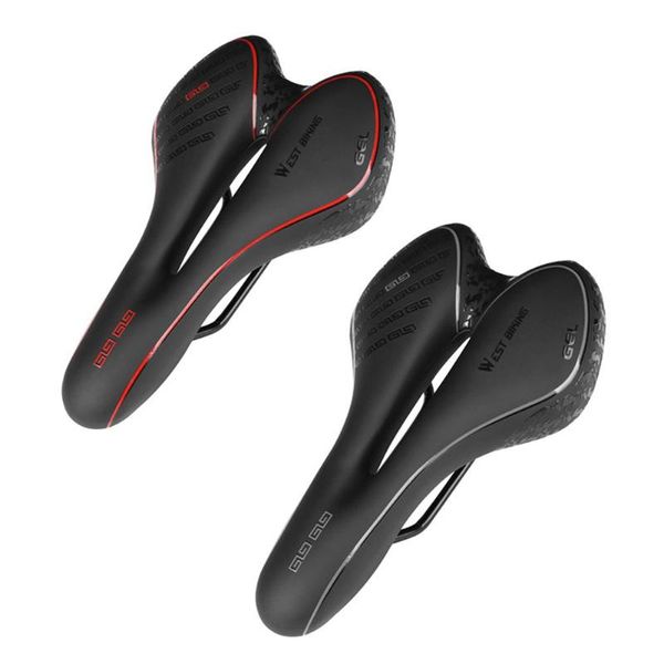 

west biking bicycle saddle silicone cushion pu surface bike cycling seat