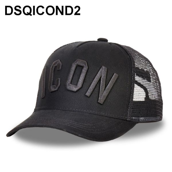 

DSQICOND2 DSQ Logo вышивка ICON Letters хлопок бейсболки высокого качества Cap Мужчины Женщины клиентов дизайн Hat Cap Black Hat папа