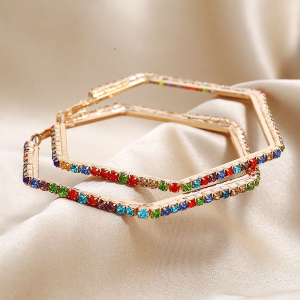 

fashion hyperbole hoop earrings for women jewelry accessories 8.5 cm round hoops temperament stud earring gift for girls, Golden;silver