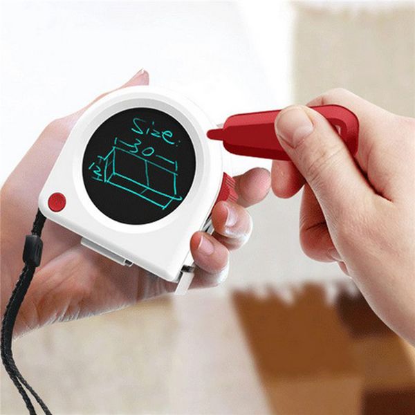 

5m lcd retractable measuring tape hand write lcd tape measure flexible rule tapeline measuring tools for woodworking