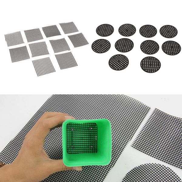 

20pcs flowerpot bottom net bonsai mesh sheet plastic drainage net 4.5 & 5cm