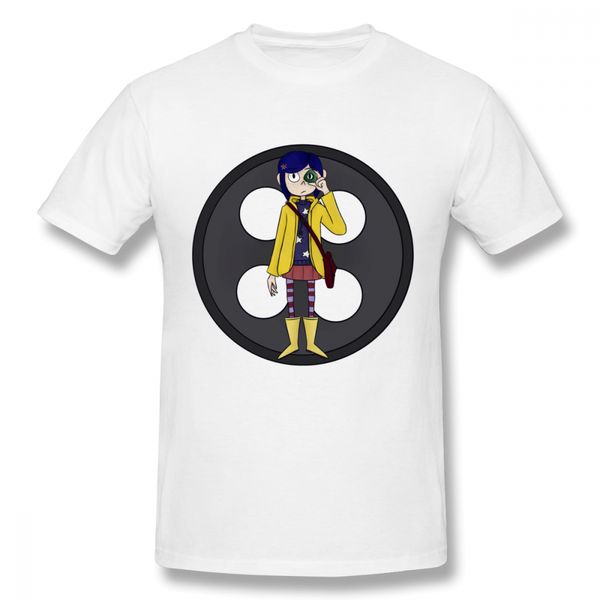 

coraline t shirt summer slim fit casual round neck t shirt new design tee men short sleeve, White;black