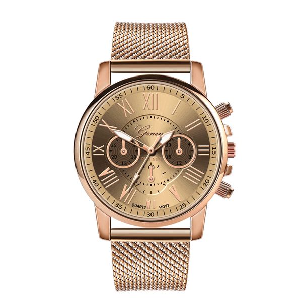 

mens women rose gold dial pvc soft rubber roma watches wholesale 2019 men male geneva classic business sport quartz wrist watches, Slivery;brown