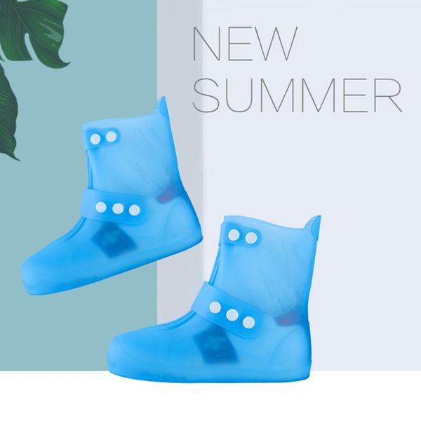 

shoe parts & accessories rain boots cover thick non-slip waterproof reusable men women outdoor pvc overshoes, White;pink