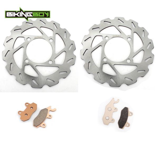 

bikingboy front brake discs disks rotors pads for yamaha yxr 450 2004-2009 yxr 660 04 05 06 07 700 rhino 08 09 11 12 13 atv