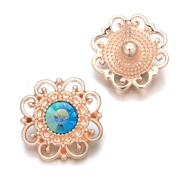 

fashion component w462 crystal 3d 18mm metal snap button for bracelet necklace interchangeable jewelry women accessorie findings