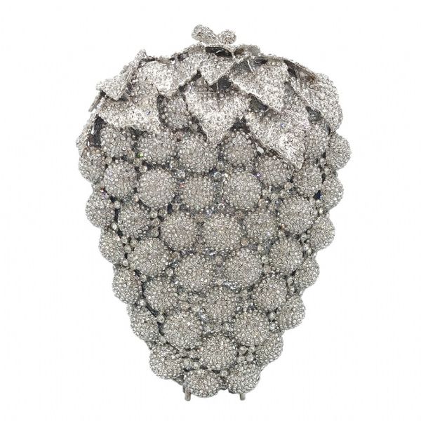 

deluxe wedding clutch purse rhinestone bag fashion women party clutch bags gold red silver evening bags