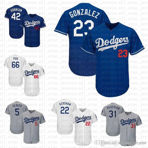 

Embroidery 5 Corey Seager 35 Cody Bellinger Los Angeles 22 Clayton Kershaw Dodgers 10 Justin Turner 42 Jackie Robinson Baseball Jersey