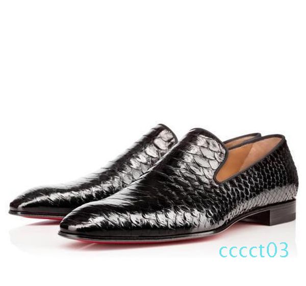 

2019 new brand red bottom loafers luxury party wedding shoess designer black patent leather suede dress shoes for mens slip on flats ct03