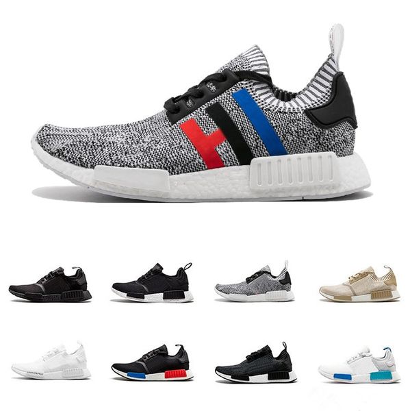 

NMD R1 Primeknit Running Shoes Triple Red Black Men Women Sport Shoes Designer Sneakers Trainers Outdoor leisure shoes 36-45