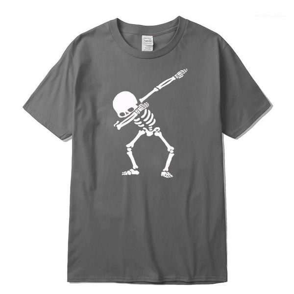 

o neck tshirt men cotton blend mens hort sleeve dabbing print skull mens t shirt casual o neck summer mens tee shirts, White;black