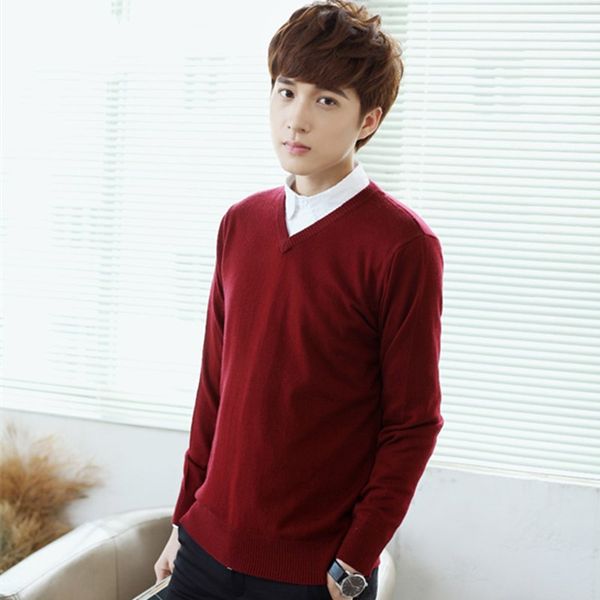 

new arrivals cashmere sweater men v-neck men sweaters fashion casual shirt wool sweater over o-neck cashmere, White;black