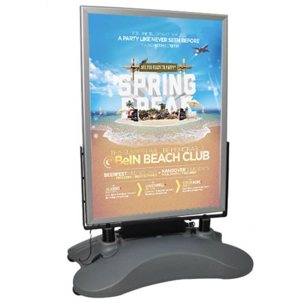 

Outdoor a1 led po ter di play tand double ided led aluminum po ter tand outdoor ign board with water tank ba e