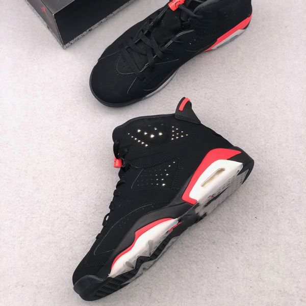 

jumpman 6 ретро черный инфракрасный gs 384665-060 черной инфракрасные размера 36-47 мод тренеров нового дизайнера кроссовки дизайнер шо легк, White;red