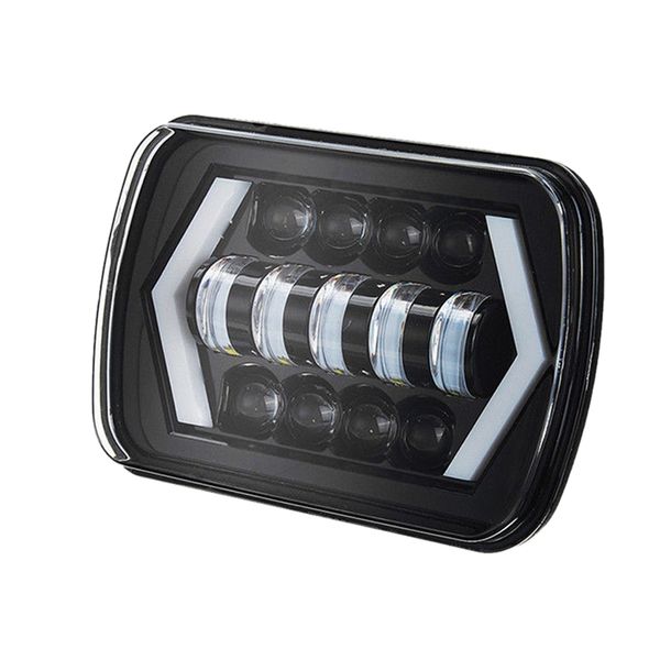 

7x6 inch inch halo led headlights,5x7 square led headlamp with-arrow angel eyes drl turn signal light replaces h6054 h5054