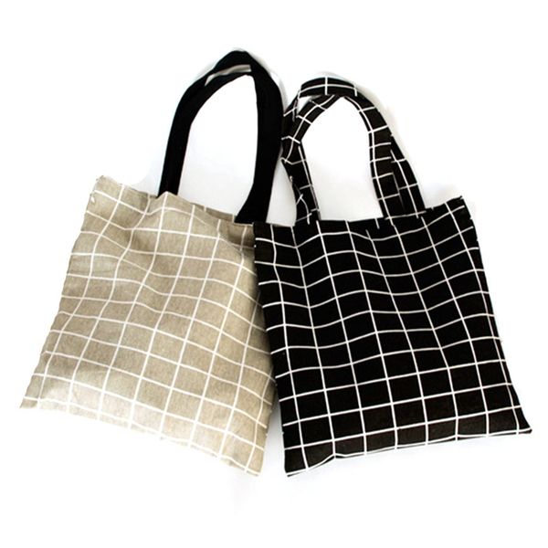 

new reusable cotton linen shopping tote eco friendly shopping bag original ladies handbag casual tote 2 color