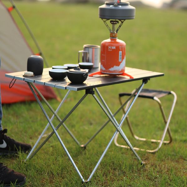 

puffy outdoor folding table and chairs ultralight portable beach camping bbq tourism leisure picnic table kt708156