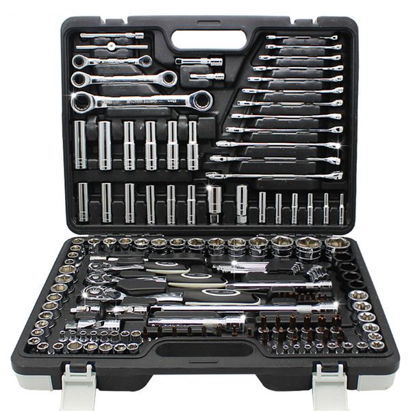 

petpig 150pcs professional auto repair tool set combination package socket wrench with most useful mechanics tools