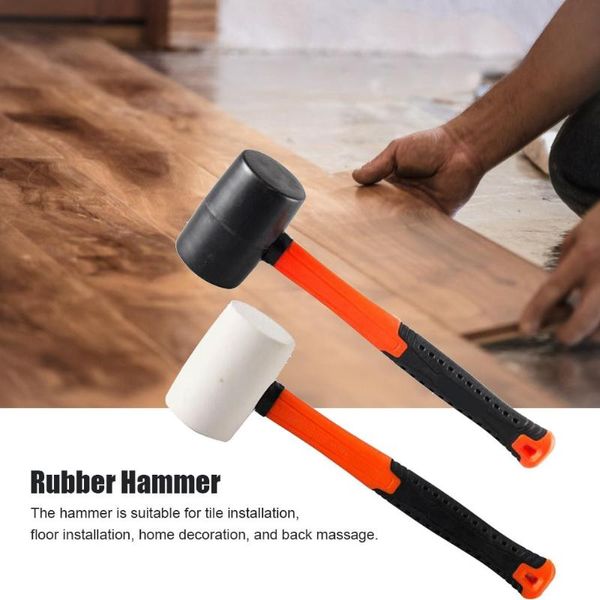 

80oz rubber tool hammer wear-resistant tile hammer with round head and non-slip handle home fitment tools #aw