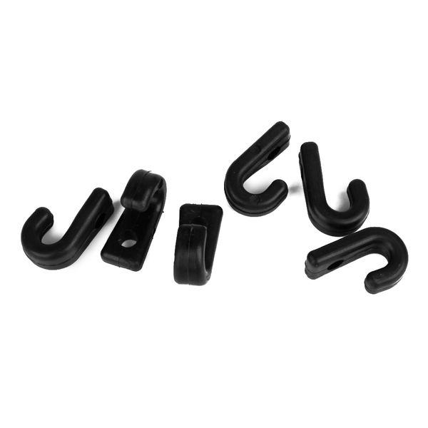 

6pcs kayak nylon lashing hook bungee hook canoe paddle board black j hooks