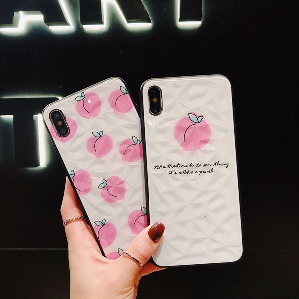 

2019 new arrivals for iphone xr diamond case three dimensions diamond grain mobile phone case pc+tpu mobile case covers