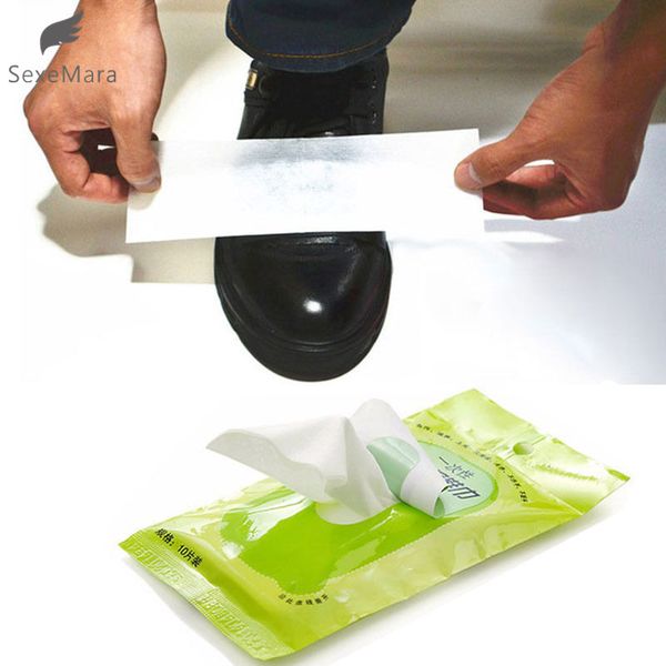

sexemara 1x cleaning and polishing shoetowel leather polish care non-woven shoe towel new, White;pink