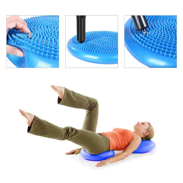 

yoga half ball exercise trainer fitness balance strength gym w/pump yoga balance pad to send color random inflatable tube